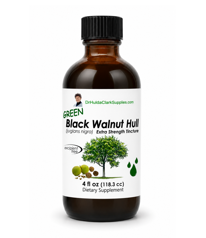 Green Black Walnut Tincture, 4oz, Dr Hulda Clark Supplies